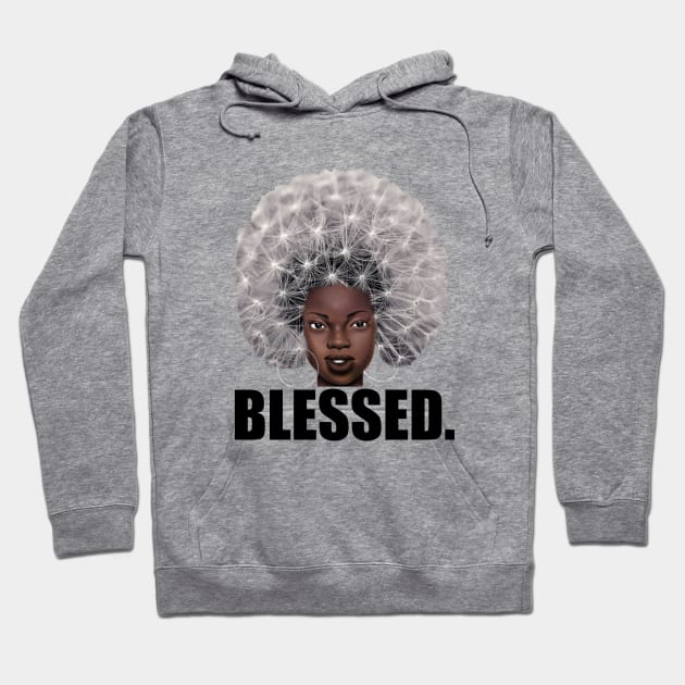 Afro Melanin Blessed Black Pride Gift Hoodie by Merchweaver